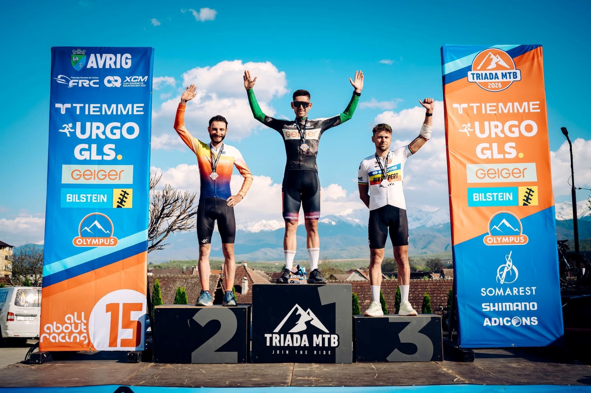 Alex on mtb podium at TRIADA 2026